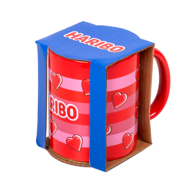TAZA CORAZONES CON CAJA